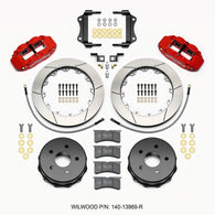 Wilwood Narrow Superlite 4R Rear Kit 12.88in Red 2007-up Jeep JK w/Lines - 140-13969-R