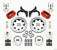 Wilwood Forged Dynalite Front Kit 12.19in Drilled Red 59-64 Chevy Impala / 63-64 Corvette - 140-12459-DR