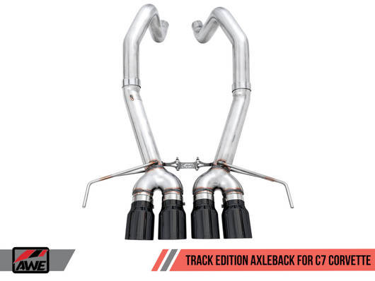 AWE Tuning 14-19 Chevy Corvette C7 Z06/ZR1 (w/o AFM) Track Edition Axle-Back Exhaust w/Black Tips - 3020-43081