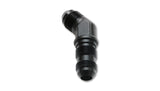 Vibrant -6AN Bulkhead Adapter 45 Degree Elbow Fitting - Anodized Black Only - 10602