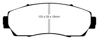 EBC 07-09 Acura RDX 2.3 Turbo Ultimax2 Front Brake Pads - UD1089