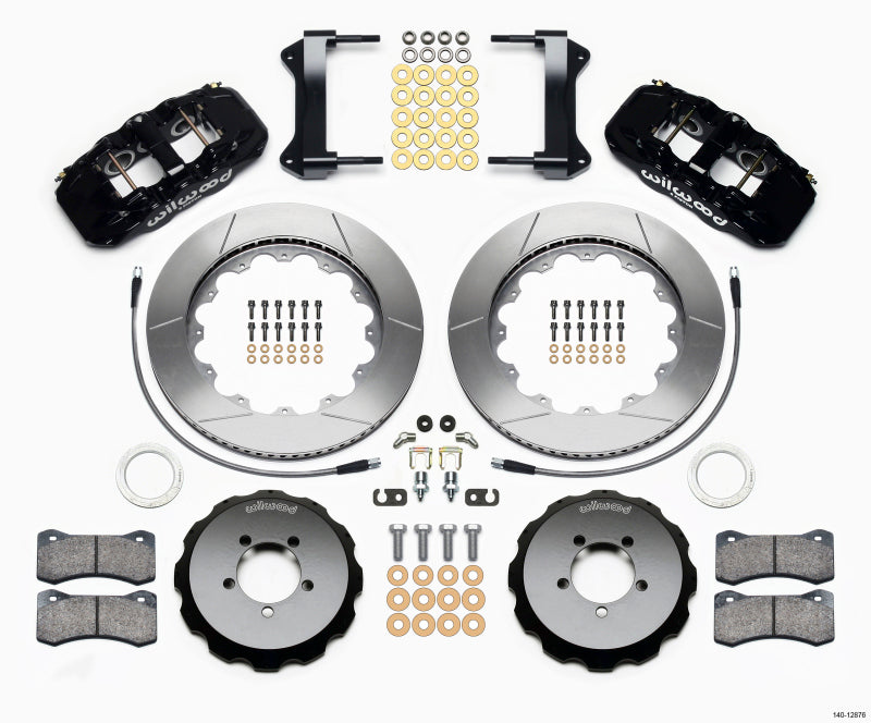 Wilwood AERO6 Front Hat Kit 14.00 1999-2012 Subaru WRX w/Lines - 140-12876