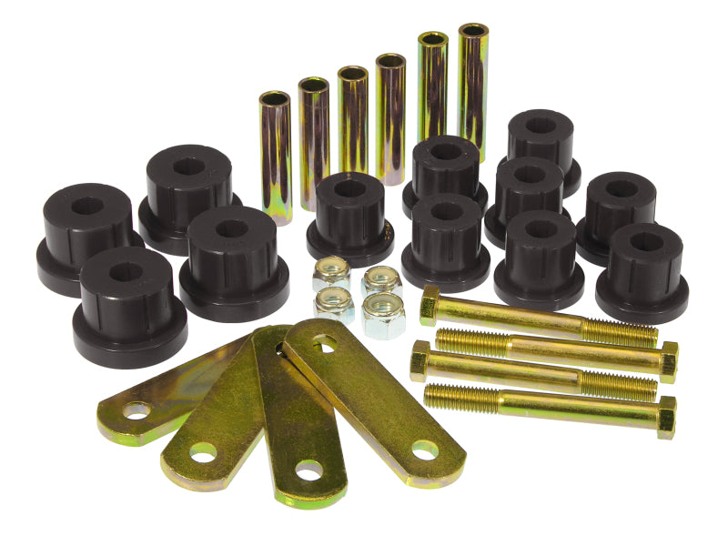 Prothane 67-81 Chevy Camaro HD Spring & Shackles Bushings - Black - 7-1050-BL