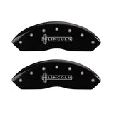 MGP 4 Caliper Covers Engraved Front & Rear Lincoln Black finish silver ch - 36006SLCNBK