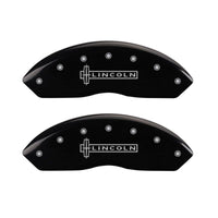 MGP 4 Caliper Covers Engraved Front & Rear Lincoln Black finish silver ch - 36006SLCNBK
