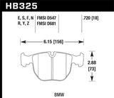 Hawk HPS Street Brake Pads - HB325F.720
