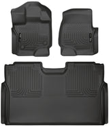 Husky Liners 15-19 F-150 SuperCrew Weatherbeater Black Front & 2nd Seat Floor Liners - 94041