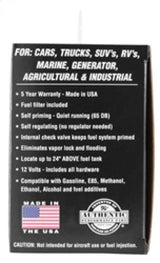 K&N Performance Electric Fuel Pump 1-2 PSI - 81-0400