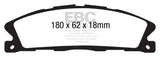 EBC 13+ Ford Explorer 3.5 Twin Turbo 4WD Yellowstuff Front Brake Pads - DP41886R