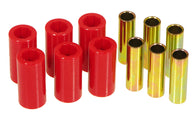 Prothane 55-75 Jeep CJ5/CJ6 Spring & Shackle Bushings - Red - 1-1001