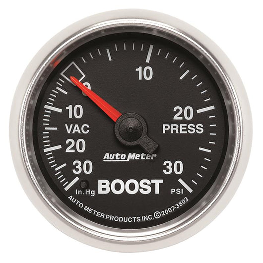 Autometer GS 52mm 30 In Hg.-Vac/30 PSI Mechanical Vacuum/Boost Gauge - 3803