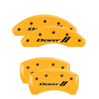 MGP 4 Caliper Covers Engraved Front & Rear Silverado Yellow Finish Blk Char 04 Chevy Avalanche 1500 - 14002SSILYL