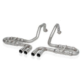 Stainless Works 1997-04 Corvette C5 2-1/2in Axleback Quad Rolled Edge Tips - VC5CHAM