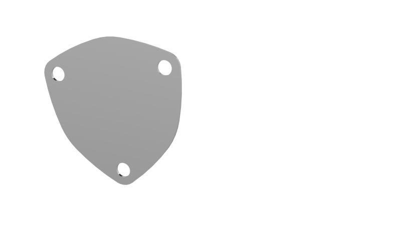 QTP 3in Bolt-On QTEC 3 Bolt Cover Plate - 10300C