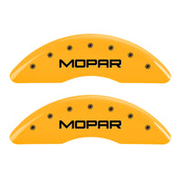 MGP 4 Caliper Covers Engraved Front & Rear MOPAR Yellow finish black ch - 55002SMOPYL