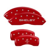 MGP 4 Caliper Covers Engraved Front & Rear Mach 1 Red finish silver ch - 10017SMCHRD