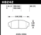 Hawk 86-01 Acura (Various) / 88-93 Honda (Various) DTC-60 Race Front Brake Pads - HB242G.661
