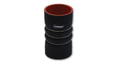 Vibrant 4 Ply Aramid Reinf Silicone Hump Hose conn 4in ID x 6in long 3 reinforcement ring MATTE BLK - 11822