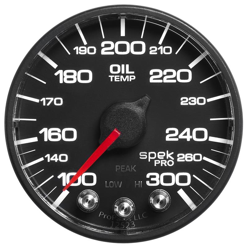 Autometer Spek-Pro - Nascar 2-1/16in Oil Temp 100-300F Bcb Ecu - P52232