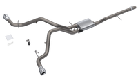 QTP 14-18 Chevy Silverado 1500 4.8L/5.3L EC/CC SB 304SS Scrmr Cat-Back Rear Split Exit w/4.5in Tips - 410015