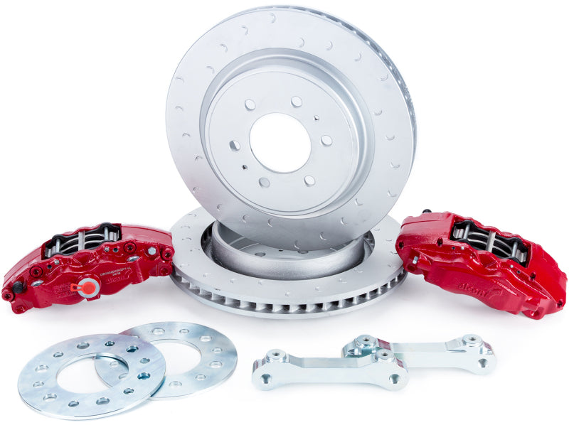 Alcon 2010+ Ford F-150 360x32mm Rotors 4-Piston Red Calipers Rear Brake Upgrade Kit - BKR5059D07