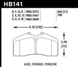 Hawk 94-96 Ferrari 456GT Rear / 91-94 Porsche 911 Rear / 94-98 Porsche 911 Front / 86-91 Porsche 928 - HB141G.650