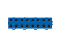 WeatherTech TechFloor - 3in x 12in Tiles(Right Loop) Blue/Black - Blue/Black - 51T312RL BL-BK