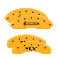 MGP 4 Caliper Covers Engraved Front Lincoln Engraved Rear MKX Yellow finish black ch - 36007SLCXYL