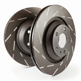 EBC 2017+ Audi A4 (B9) USR Blackdash Sport Slotted Front Rotors - USR2025