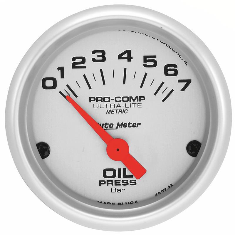 Autometer Ultra-Lite 52mm 0-7 Bar Electronic Oil Pressure Gauge - 4327-M