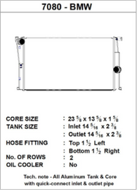 CSF BMW 2 Seires (F22/F23) / BMW 3 Series (F30/F31/F34) / BMW 4 Series (F32/F33/F36) M/T Radiator - 7080