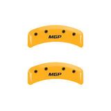 MGP 4 Caliper Covers Engraved Front & Rear MGP Yellow Finish Black Char 1988 Chevrolet Corvette - 13013SMGPYL