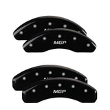 MGP 4 Caliper Covers Engraved Front & Rear MGP Black finish silver ch - 10227SMGPBK