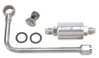 Edelbrock 3/8In Hard Fuel Line w/ -6 B-Nut and Polished Filter - 8131