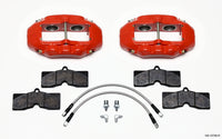 Wilwood D8-4 Front Caliper Kit Red Corvette C2 / C3 65-82 - 140-10789-R