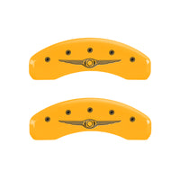 MGP 4 Caliper Covers Engraved F & R Chrysler Wing Yellow Finish Black Char 2004 Chrysler Pacifica - 32002SCW1YL