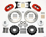Wilwood Narrow Superlite 6R Front Hub Kit 14.00in Red 79-87 GM G Body - 140-12299-R