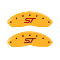 MGP 4 Caliper Covers Engraved Front & Rear ST Yellow finish black ch - 10231SSTOYL