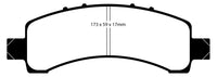 EBC 02 Cadillac Escalade 5.3 (Akebono rear caliper) Yellowstuff Rear Brake Pads - DP41667R