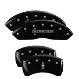 MGP 4 Caliper Covers Engraved Front & Rear MGP Black finish silver ch - 36006SMGPBK