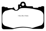 EBC 07-08 Lexus GS350 3.5 RWD Yellowstuff Front Brake Pads - DP41589R