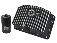 AFE Pro Series Engine Oil Pan Black w/Machined Fins; 11-16 Ford Powerstroke V8-6.7L (td) - 46-70322