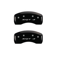 MGP 4 Caliper Covers Engraved Front & Rear SRT4 Black finish silver ch - 12127SSR4BK