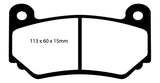 EBC 08-11 Lotus Exige 1.8 Supercharged (240) Yellowstuff Front Brake Pads - DP41377R