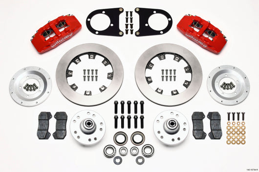 Wilwood Dynapro 6 Front Hub Kit 12.19in Red 37-48 Ford Psgr. Car Spindle - 140-10739-R