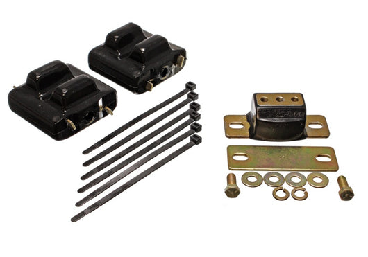 Energy Suspension 87-91 Suburban C10-C30 2WD Black Motor & Transmision Mounts-Zinc Finish - 3.1128G