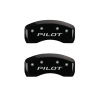 MGP 4 Caliper Covers Engraved Front Honda Engraved Rear Pilot/2016 Black finish silver ch - 20213SPILBK