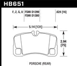 Hawk 07-08 Porsche 911 GT3/GT3 CUP / 08 911 GT2 /  07-08 911 Turbo Rear DTC-70 Race Brake Pads - HB651U.624