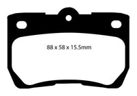 EBC 06-07 Lexus GS300 3.0 Yellowstuff Rear Brake Pads - DP41586R