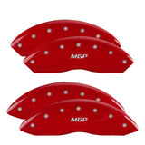 MGP 4 Caliper Covers Engraved Front & Rear MGP Red finish silver ch - 39015SMGPRD